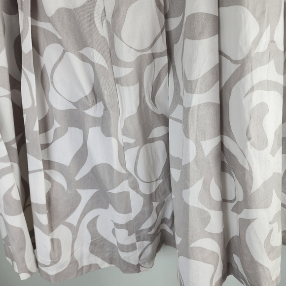 H&M Pleated Fully Lined A Line Swirl Pattern Cotton Skirt Size 12 - Picture 3 of 10